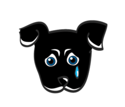 The little black dog in the hometown sticker #14855781