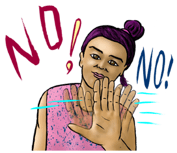 A lady's everyday life sticker #14856399