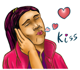 A lady's everyday life sticker #14856401