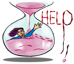 A lady's everyday life sticker #14856410