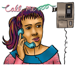 A lady's everyday life sticker #14856415