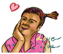 A lady's everyday life sticker #14856416