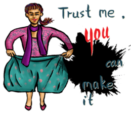 A lady's everyday life sticker #14856421