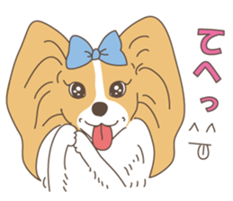 Pretty lovely Papillons!! sticker #14856503