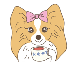 Pretty lovely Papillons!! sticker #14856527