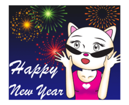 Sweetheart Cat 5- happy holidays sticker #14857102