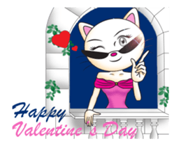 Sweetheart Cat 5- happy holidays sticker #14857105