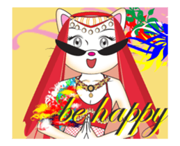 Sweetheart Cat 5- happy holidays sticker #14857109