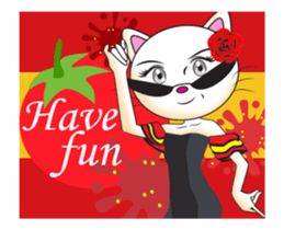 Sweetheart Cat 5- happy holidays sticker #14857116