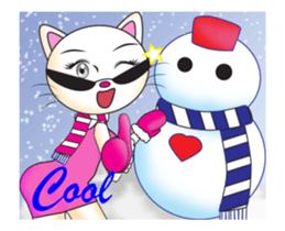 Sweetheart Cat 5- happy holidays sticker #14857123