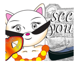 Sweetheart Cat 5- happy holidays sticker #14857125