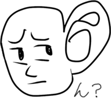 Japanese funny face sticker #14857279