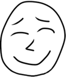 Japanese funny face sticker #14857282