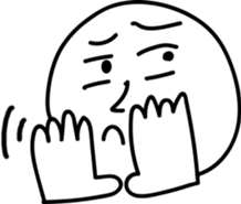 Japanese funny face sticker #14857283