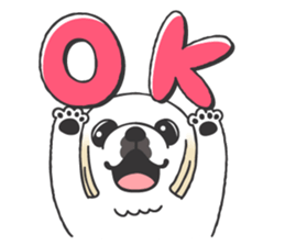 White pekingese dog, PEKITA sticker #14858255