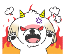 White pekingese dog, PEKITA sticker #14858261