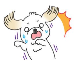 White pekingese dog, PEKITA sticker #14858262