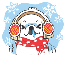 White pekingese dog, PEKITA sticker #14858272