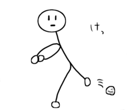 A stick man. 8 sticker #14858662