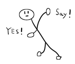 A stick man. 8 sticker #14858665