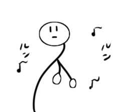 A stick man. 8 sticker #14858701