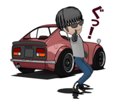 I drive a sports car! sticker #14858877