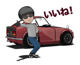 I drive a sports car! sticker #14858883