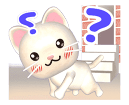 Transforming ghost cat sticker #14859297