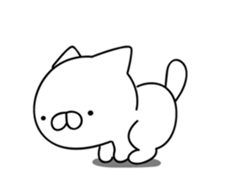 It moves cute! Cat bunny. sticker #14859646