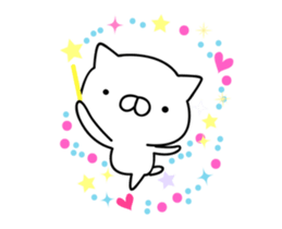 It moves cute! Cat bunny. sticker #14859661