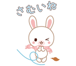 Lovey-Dovey bunnies Rai & Mai for winter sticker #14861022