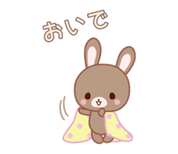 Lovey-Dovey bunnies Rai & Mai for winter sticker #14861027