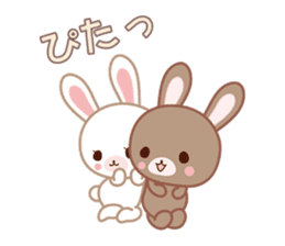 Lovey-Dovey bunnies Rai & Mai for winter sticker #14861035