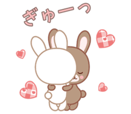 Lovey-Dovey bunnies Rai & Mai for winter sticker #14861037