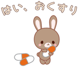 Lovey-Dovey bunnies Rai & Mai for winter sticker #14861043