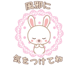 Lovey-Dovey bunnies Rai & Mai for winter sticker #14861044