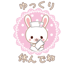 Lovey-Dovey bunnies Rai & Mai for winter sticker #14861045