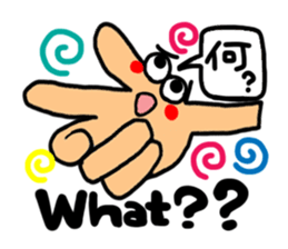 The reaction with a pretty hand. sticker #14861089