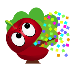 A Sticker full of apples
