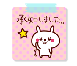 Polite white rabbit stickers 2 sticker #14862475