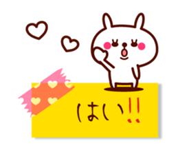 Polite white rabbit stickers 2 sticker #14862476