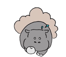 Pygmy hippopotamus sticker #14862702
