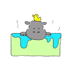 Pygmy hippopotamus sticker #14862707