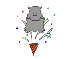 Pygmy hippopotamus sticker #14862717