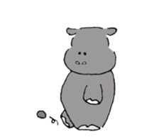 Pygmy hippopotamus sticker #14862719