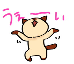 Talkative Siamese cat. sticker #14862761