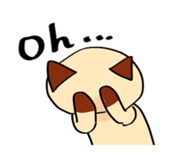 Talkative Siamese cat. sticker #14862779