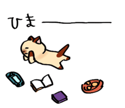 Talkative Siamese cat. sticker #14862788