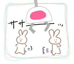 Crane-Rabbit sticker #14863649