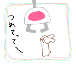 Crane-Rabbit sticker #14863652